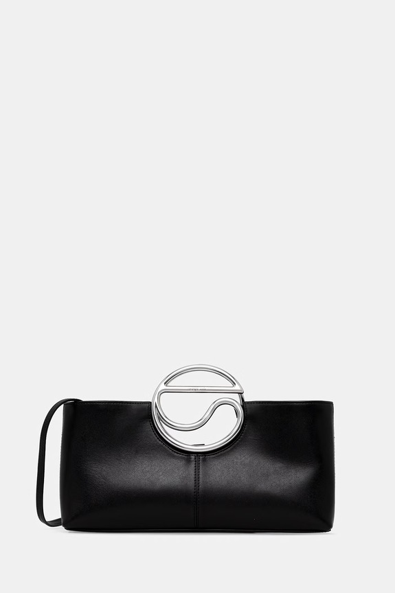 Coperni C Clutch geantă plic feminină din piele negru COPBA135F6083