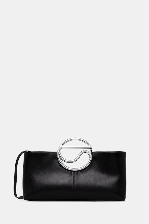 Coperni C Clutch geantă plic feminină din piele negru COPBA135F6083
