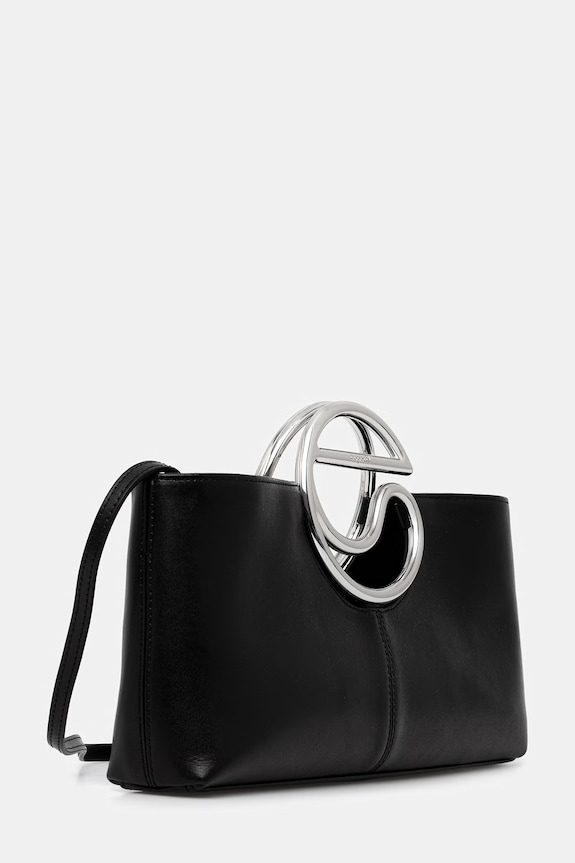 Coperni C Clutch geantă plic feminină din piele COPBA135F6083 negru AA00
