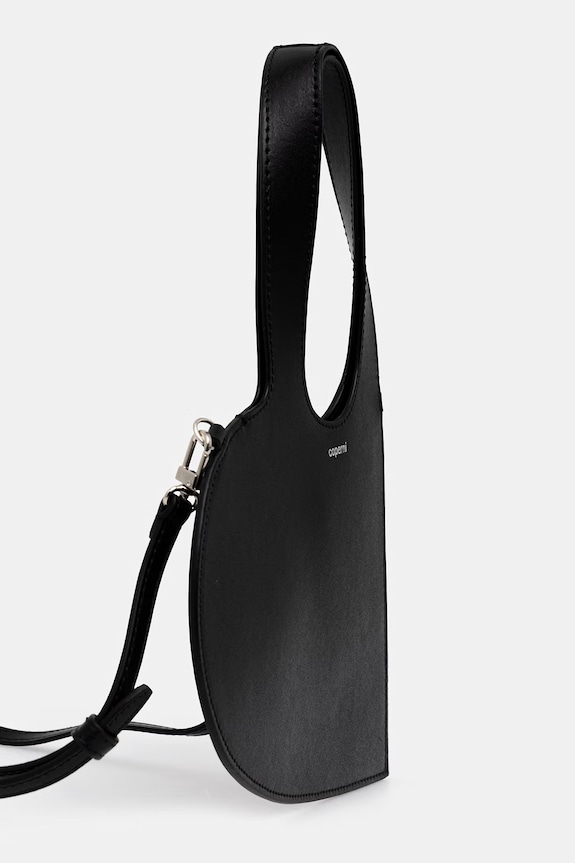 Coperni Mini Heart geantă crossbody pentru femei din piele COPBA93F6083 negru AA00