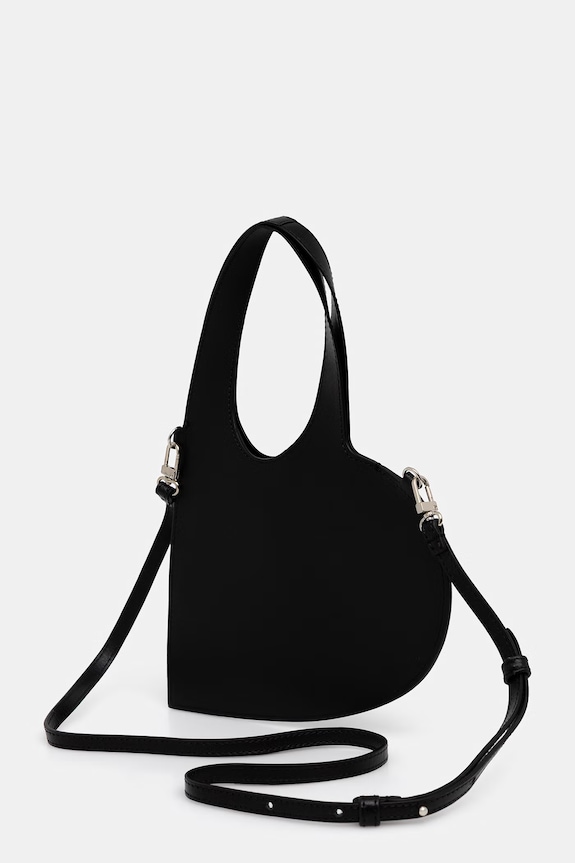 Accesorii Coperni Mini Heart geantă crossbody pentru femei din piele COPBA93F6083 negru