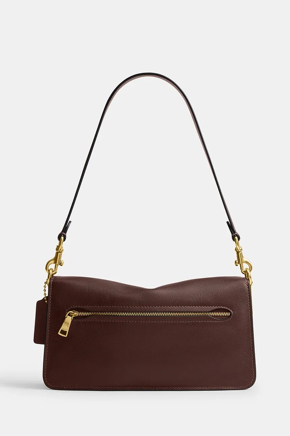 Αξεσουάρ Coach χιαστί Γυναικεία δέρμα Tabby 26 in Soft Grain Leather CCX04 καφέ