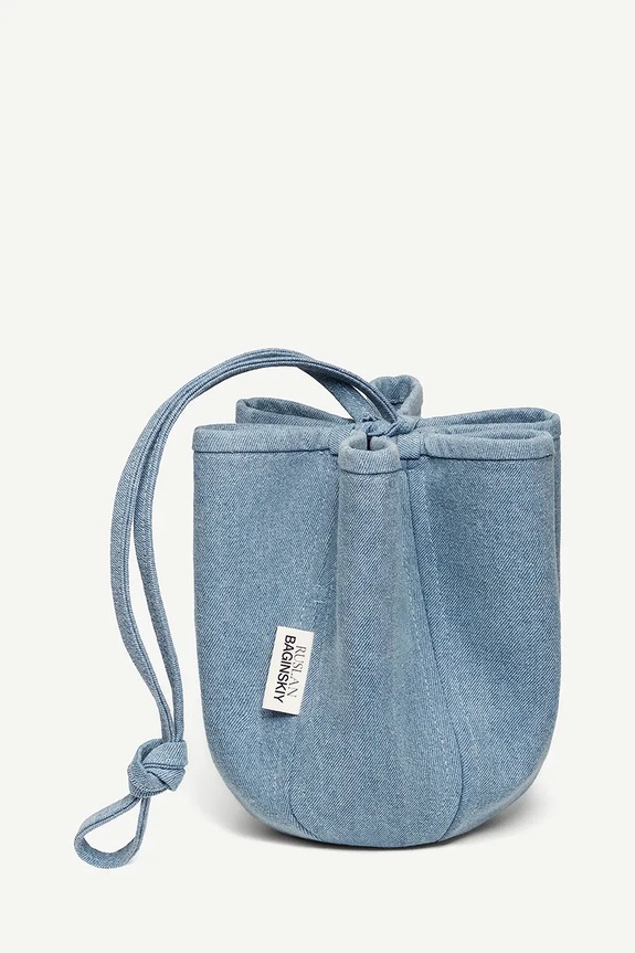 RUSLAN BAGINSKIY sac pentru femei, din denim Ruslan Baginskiy Denim HatBag albastru BBCT075.C.JNS.120JNS.FL