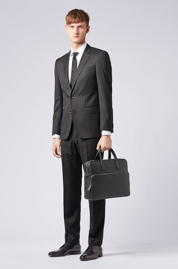 Kožená taška Boss 50390384.NOS čierna