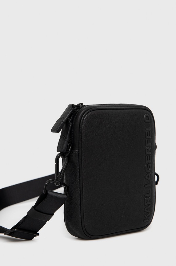 Karl Lagerfeld saszetka skórzana 225M3077 czarny AA00