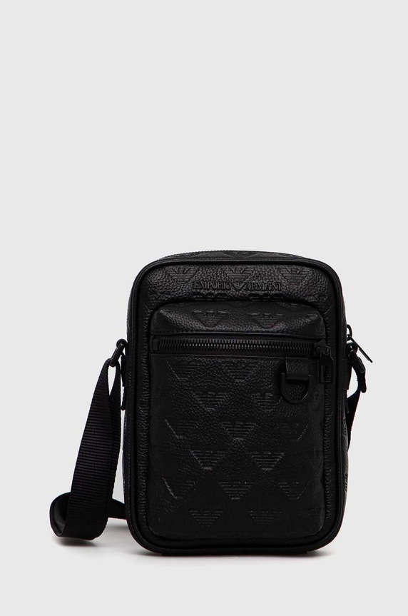 Emporio Armani bőr oldaltáska nappa bőr fekete Y4M365.Y142V.NOS