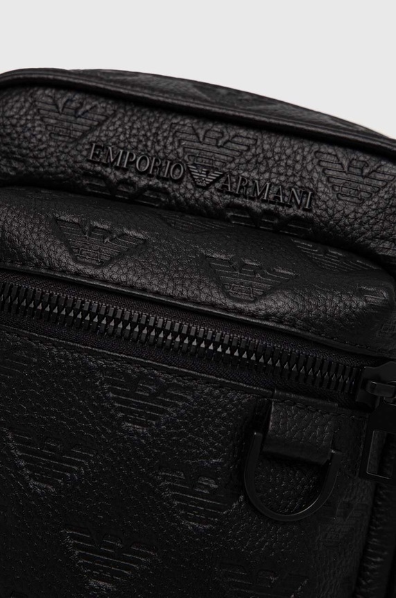 Emporio Armani bőr oldaltáska fekete Y4M365.Y142V.NOS