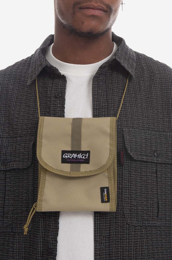 Gramicci small items bag Cordura Neck Pouch textile beige G3SB.085