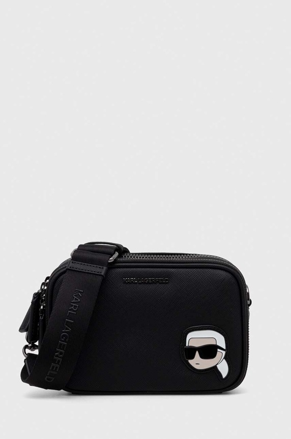 Karl Lagerfeld saszetka aplikacja czarny 240M3122