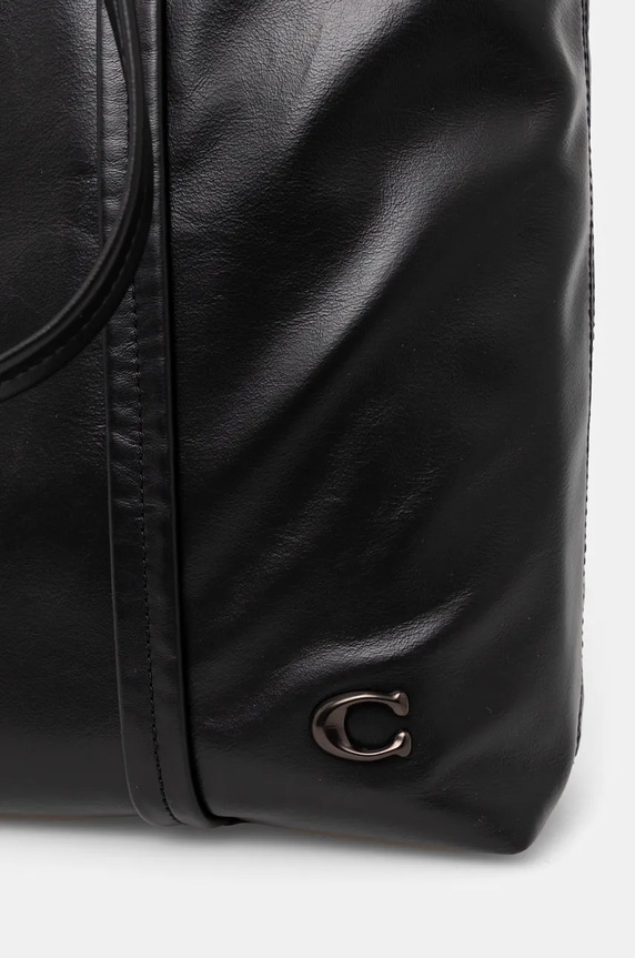 Kožená taška Coach čierna CO840