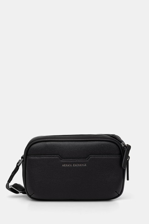 Armani Exchange saszetka na ramię męska z imitacji skóry czarny XM002583.AF22651.NOS