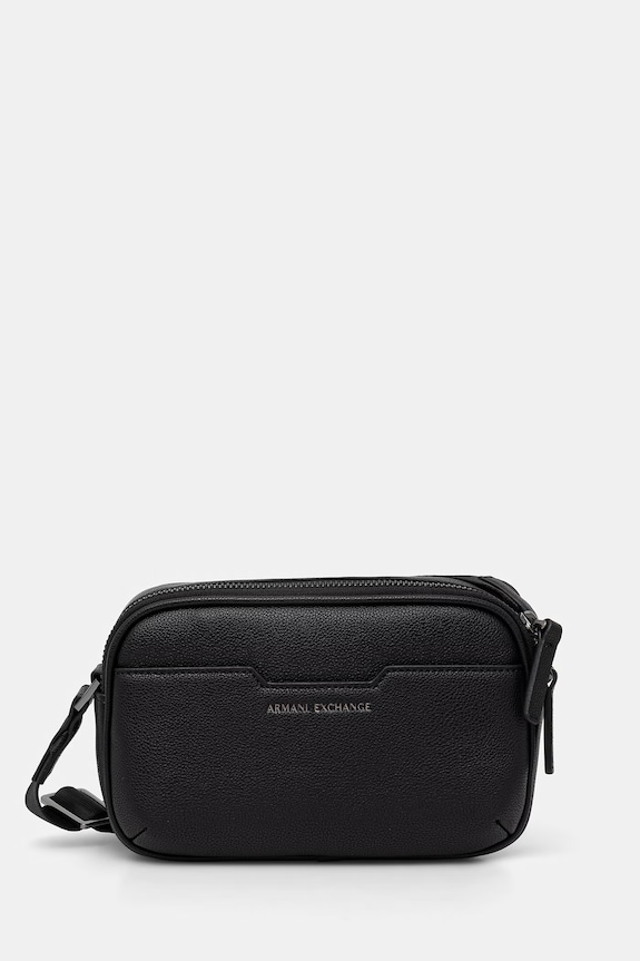 Armani Exchange saszetka na ramię męska z imitacji skóry czarny XM002583.AF22651.NOS