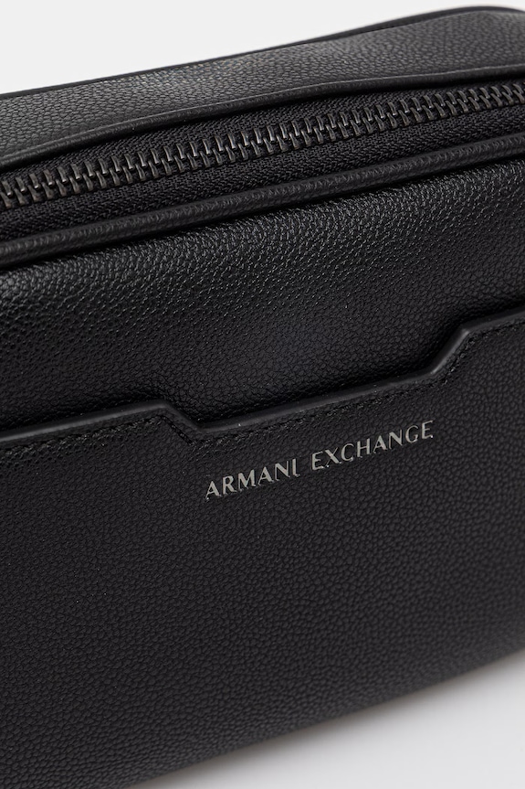 Armani Exchange saszetka na ramię męska z imitacji skóry czarny XM002583.AF22651.NOS