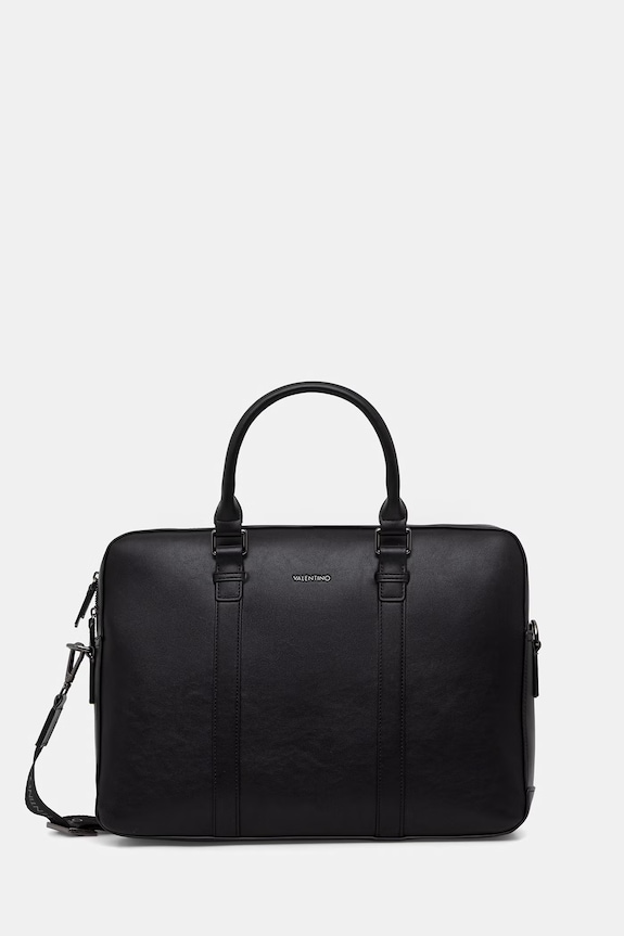 Valentino Bags geantă de laptop pentru bărbați, cu imitație de piele HORIZON negru VBS8UT29