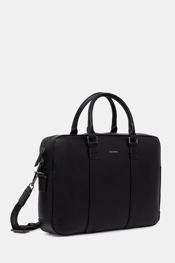 Valentino Bags geantă de laptop pentru bărbați, cu imitație de piele HORIZON VBS8UT29 negru AA00