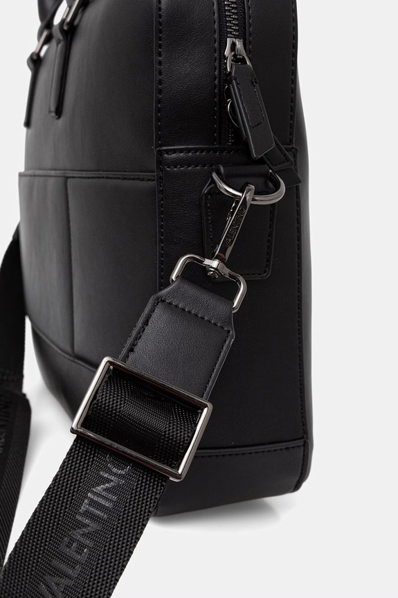Valentino Bags geantă de laptop pentru bărbați, cu imitație de piele HORIZON negru VBS8UT29