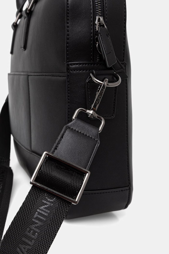 Valentino Bags geantă de laptop pentru bărbați, cu imitație de piele HORIZON negru VBS8UT29