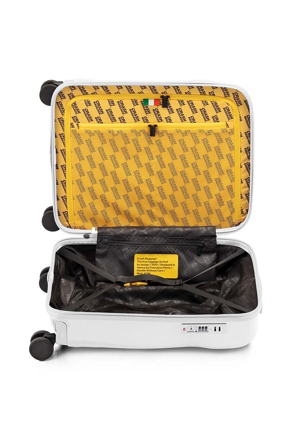 Crash Baggage walizka kabinowa TONE ON TONE Small size 55x40x22 cm biały CB191