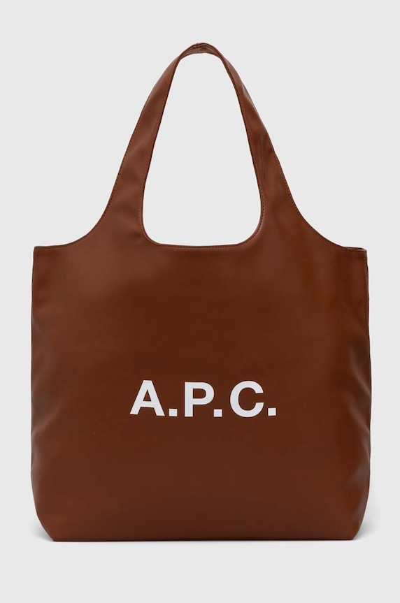 Τσάντα A.P.C. Ninon απομίμηση λείου δέρματος καφέ PUAAT.M61565