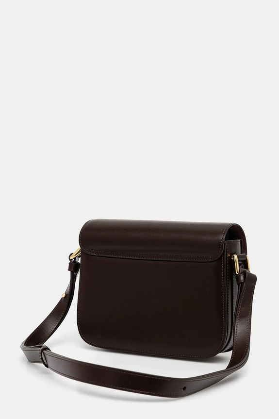 Accesorii A.P.C. geantă de piele A.P.C. Sac Grace Mini PXBMW-F61515K PXBMW.F61515 maro