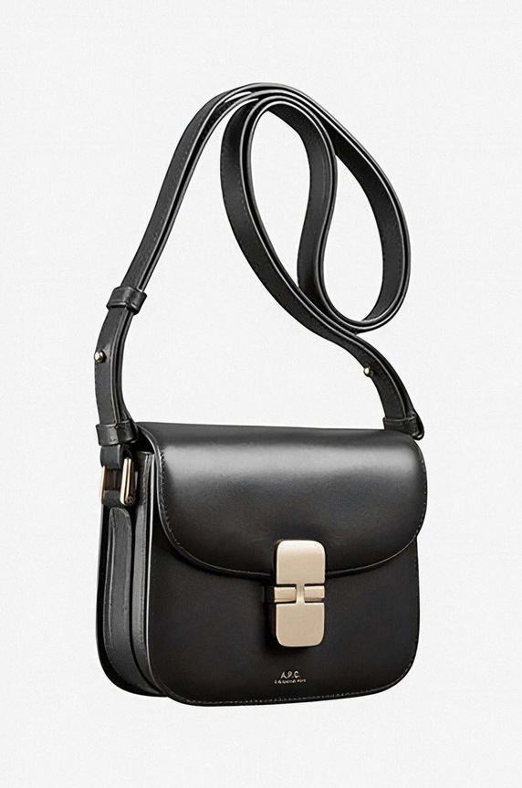 A.P.C. bőr táska A.P.C. Sac Grace Mini PXBMW-F61515 BLACK fekete PXBMW.F61515