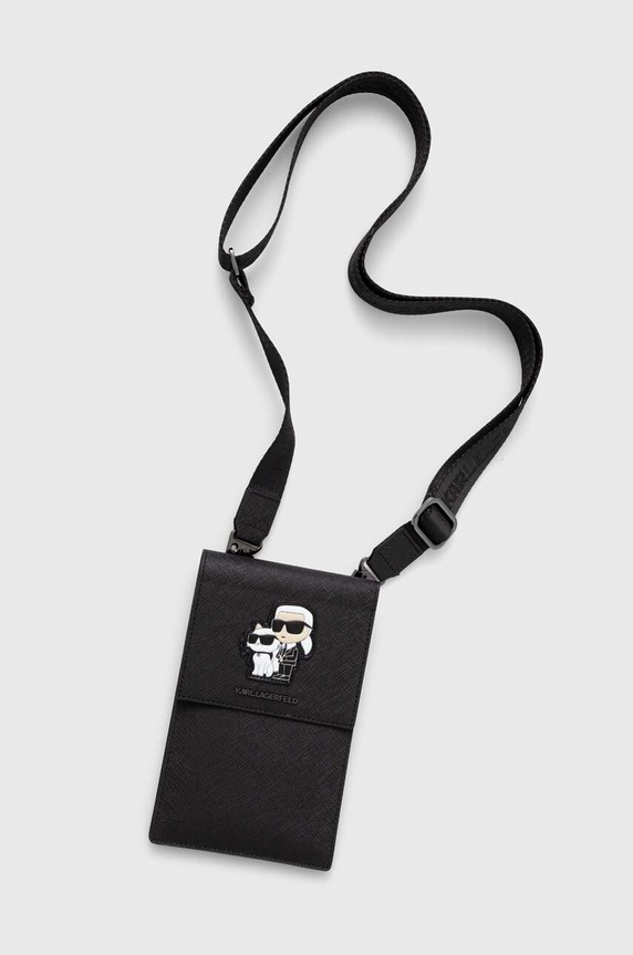Karl Lagerfeld pokrowiec na telefon Torebka KLWBSAKCPMK czarny AA00