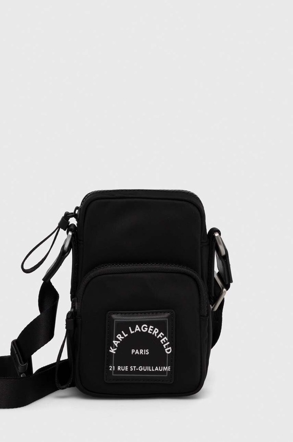 Karl Lagerfeld saszetka tekstylny czarny 240M3223