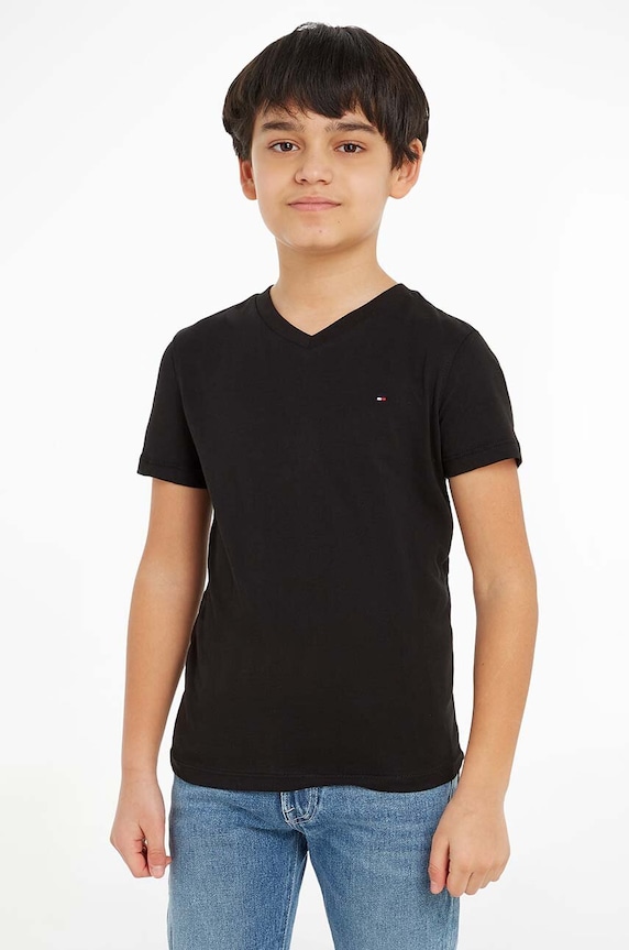 Tommy Hilfiger tricou copii 74-176 cm uni negru KB0KB04142