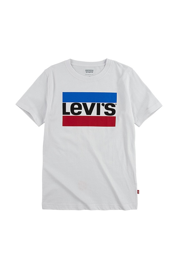 Levi's T-shirt dziecięcy nadruk biały 8E8568.NOS.B