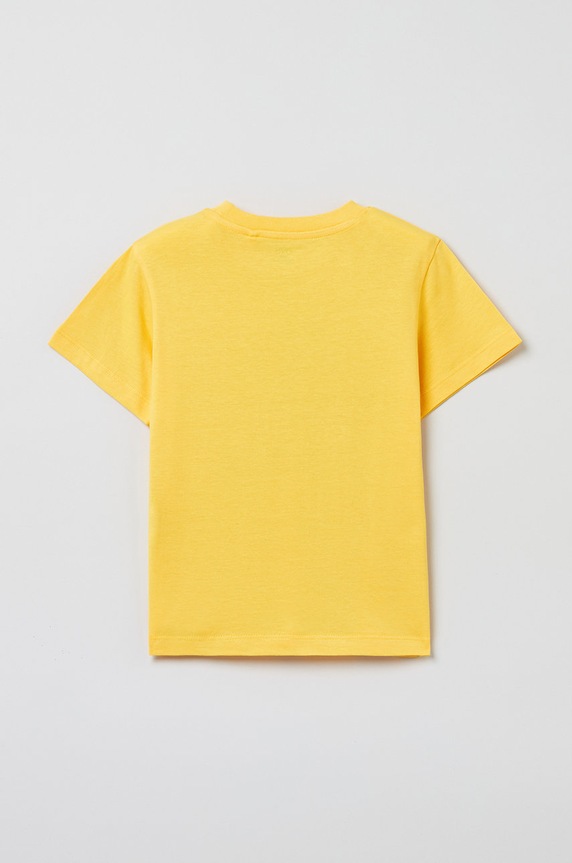 OVS t-shirt bawełniany dziecięcy 1449279.BOY.3.10YEARS.O żółty AA00