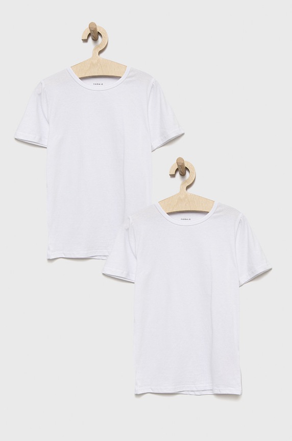 Name it t-shirt dziecięcy (2-pack) z elastanem biały 13209164.BrightWhit