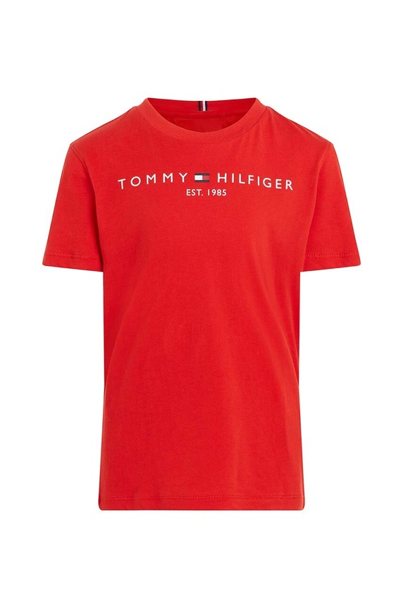 Tommy Hilfiger t-shirt bawełniany dziecięcy KS0KS00210 czerwony AA00