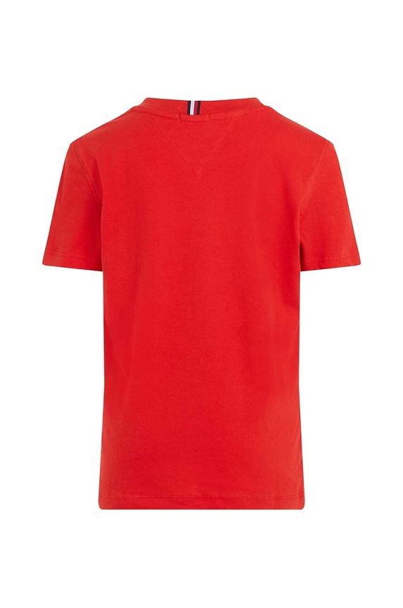 Chłopiec Tommy Hilfiger t-shirt bawełniany dziecięcy KS0KS00210 czerwony