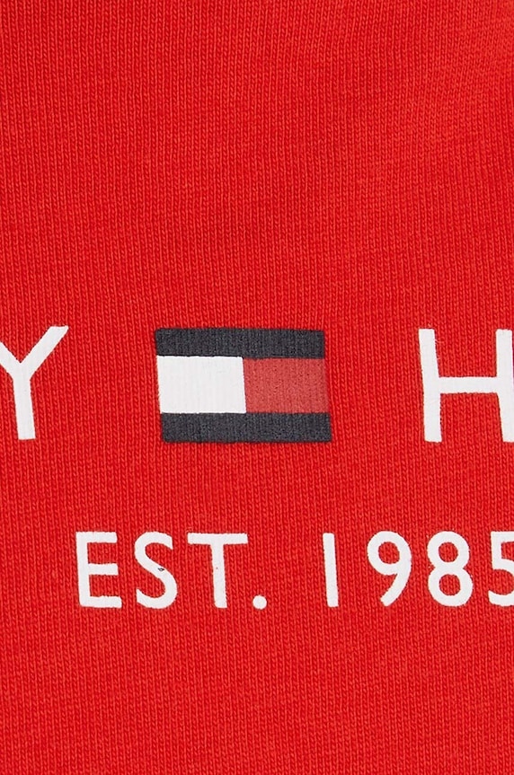 Tommy Hilfiger t-shirt bawełniany dziecięcy czerwony KS0KS00210
