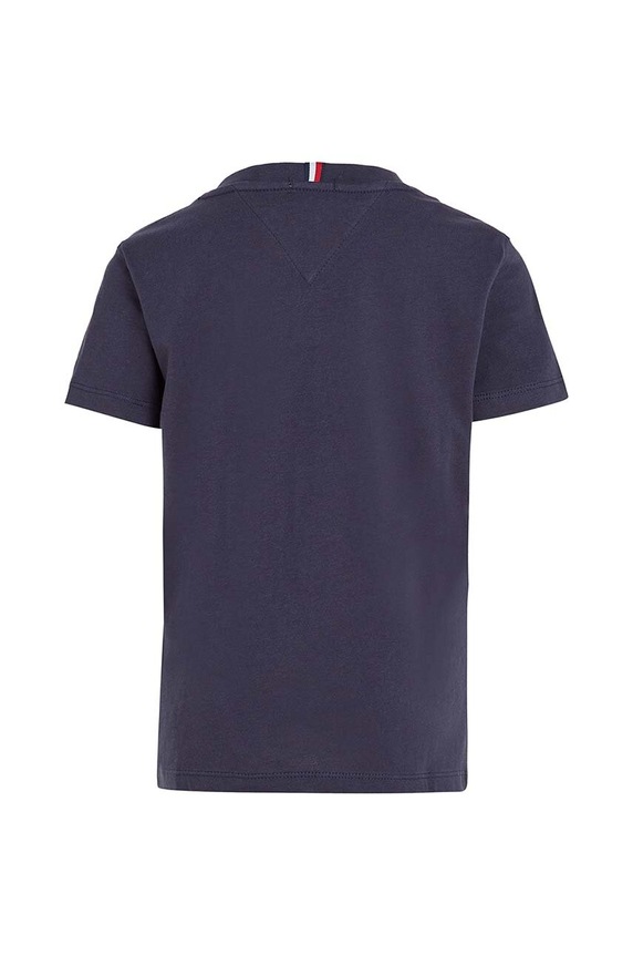 Chłopiec Tommy Hilfiger t-shirt bawełniany dziecięcy KS0KS00210 granatowy