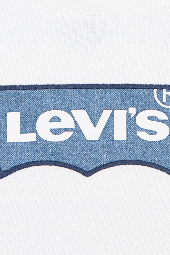 Αγορίστικα Παιδικό βαμβακερό μπλουζάκι Levi's MY FIRST BATWING TEE 8EM318 λευκό