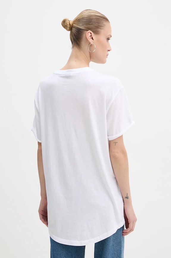 Odzież G-Star t-shirt bawełniany Lash fem loose r t D16902.4107 biały
