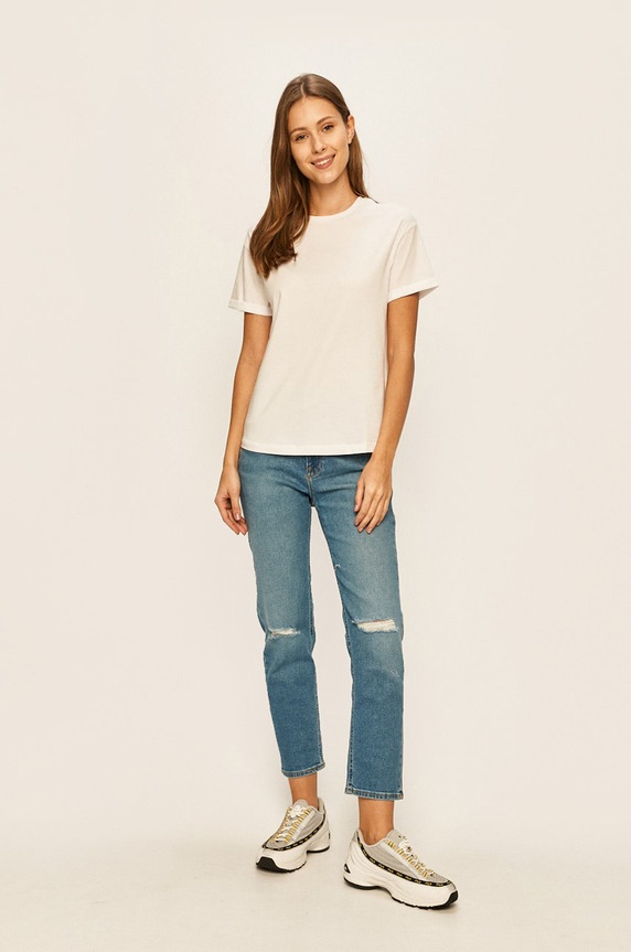Noisy May - T-shirt bawełna biały 27010978