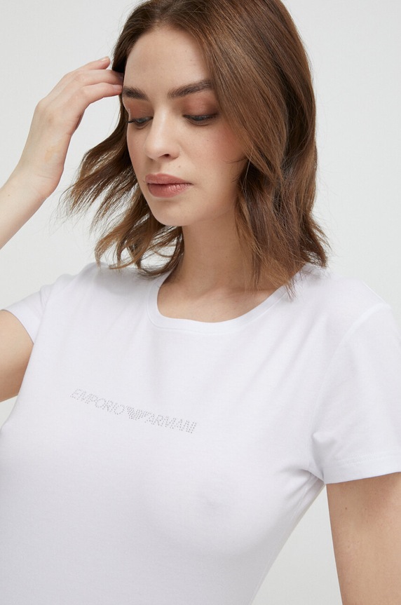 Odzież Emporio Armani Underwear t-shirt lounge 163139.CC318 biały