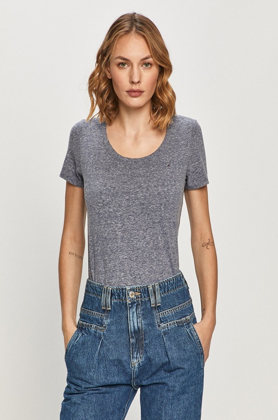 Tommy Jeans - T-shirt DW0DW04435.NOS szary DW0DW04435.NOS