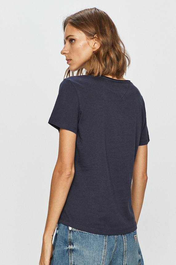Oblečenie Tommy Jeans - Tričko DW0DW09195.NOS tmavomodrá
