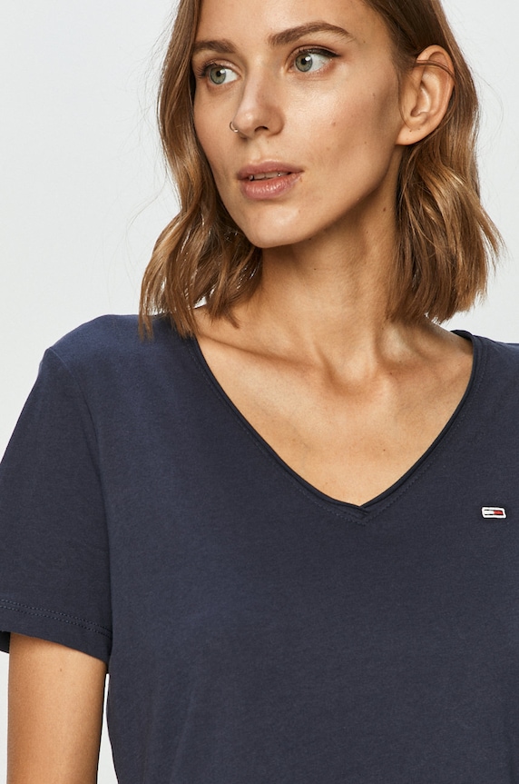 Tommy Jeans - Tričko tmavomodrá DW0DW09195.NOS