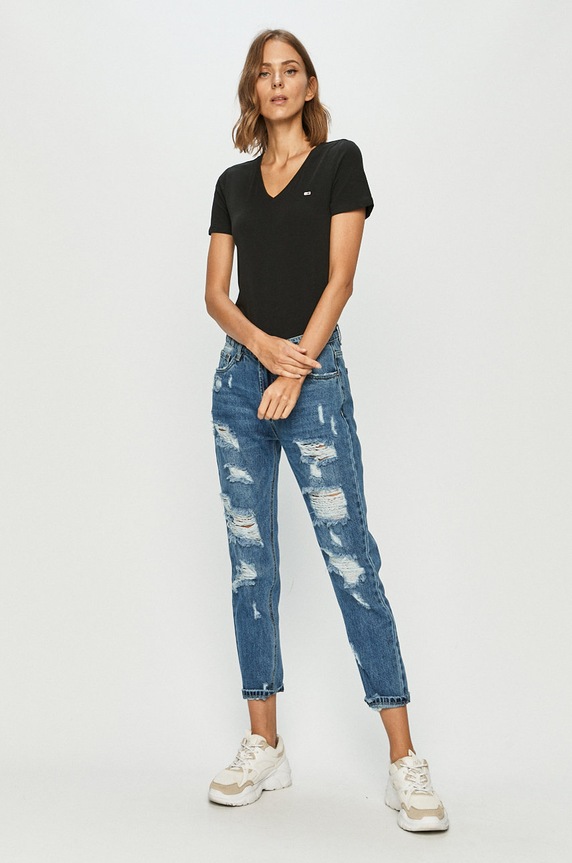 Tommy Jeans - T-shirt DW0DW09197.NOS DW0DW09197.NOS czarny AA00