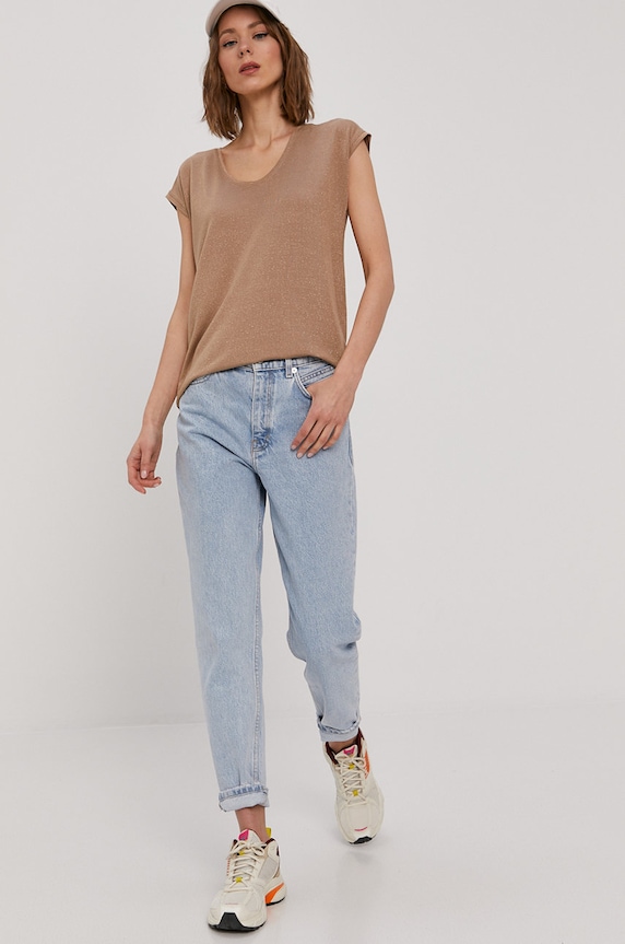Pieces Tricou 17078572 bej AA00