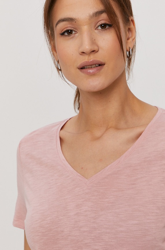 Pieces T-shirt różowy 17110555