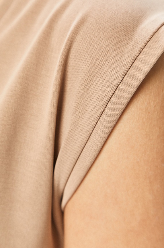 Pieces T-shirt 17095260 beżowy