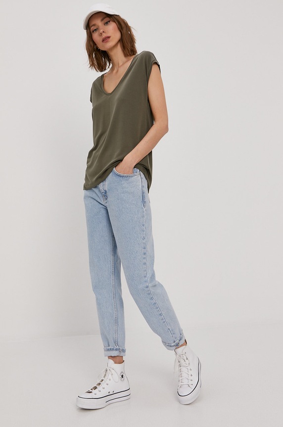 Pieces T-shirt 17095260 zielony AA00