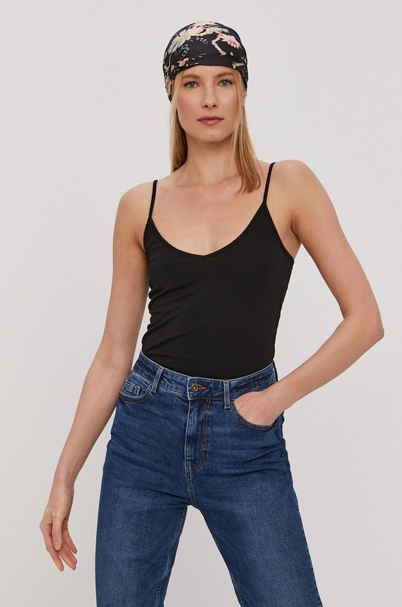 Vero Moda Top z elastanem czarny 10152911