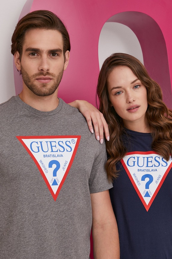 Guess T-shirt W1GI50.I3Z11 granatowy