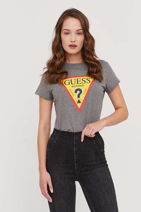 Guess Tricou gri W1GI53.I3Z11